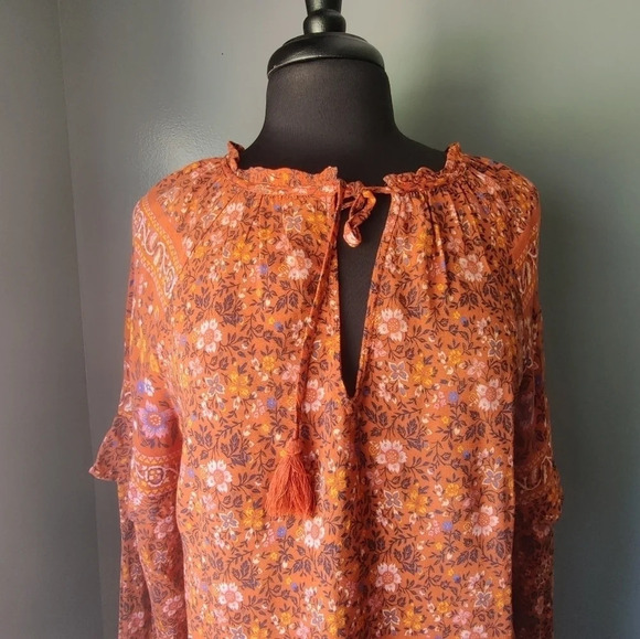 American Eagle Bohemian Floral Paisley Long Sleeve - Picture 2 of 6